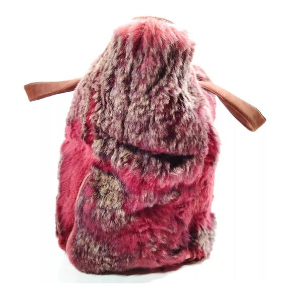 Chanel Hand Bag CC Bordeaux Rabbit Fur - Picture 3 of 9